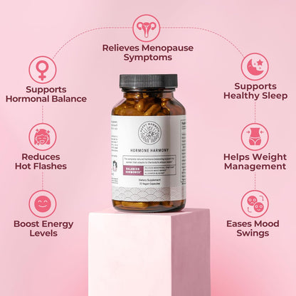 Happy Mammoth Hormone Harmony Natural Hormonal Support for Women, Relief for Menopause, Perimenopause, Healthy Hormonal Balance, Hot Flashes